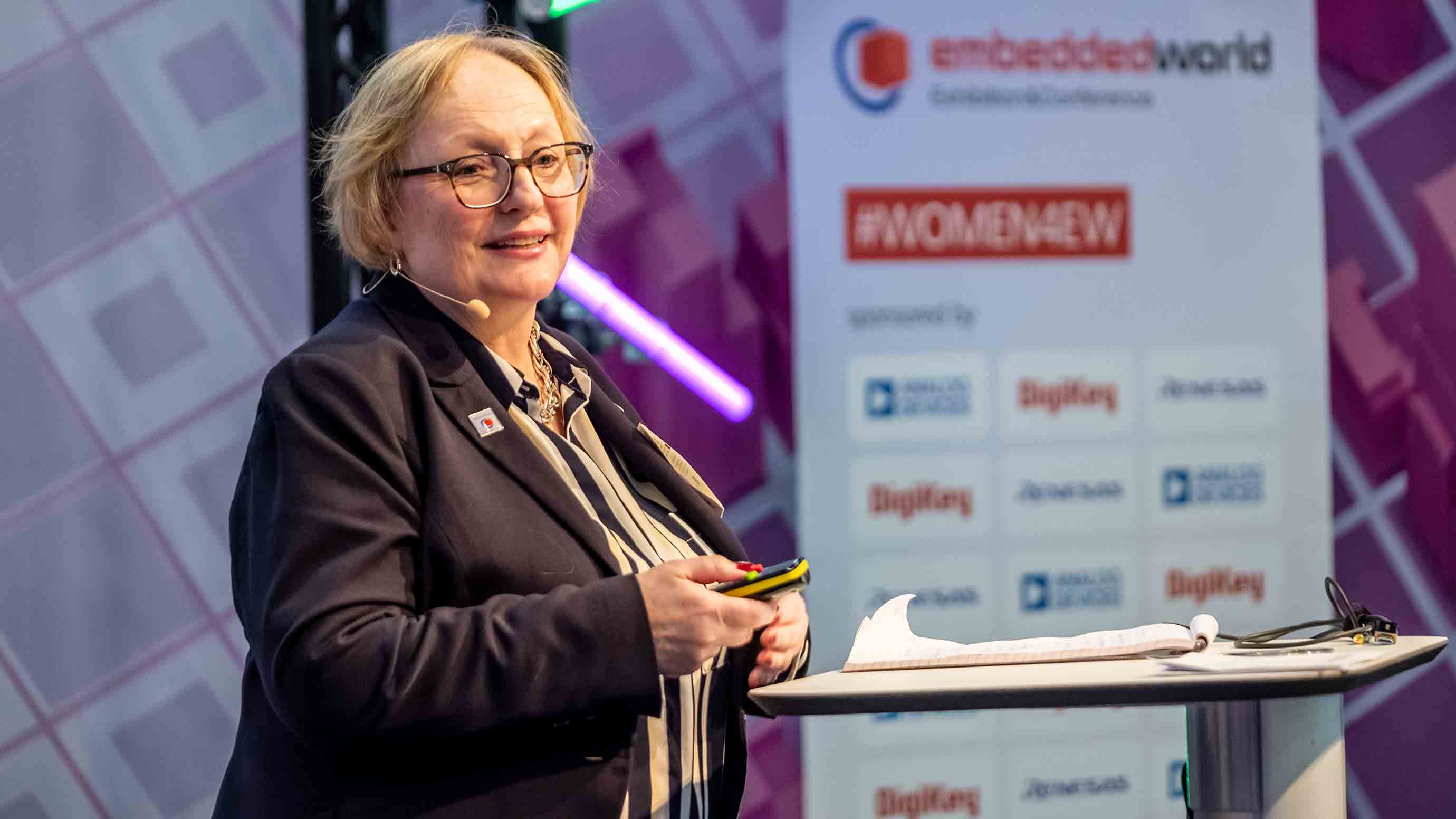 A female speaker at women4ew